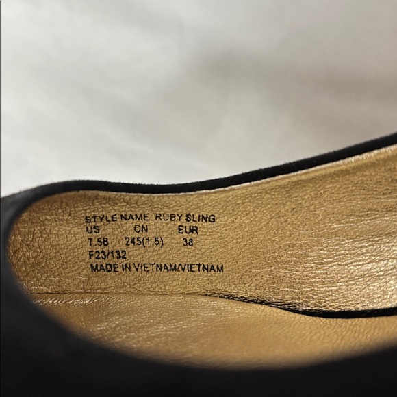 🖤NWOT! Kate Spade Black Size 7.5 Ruby Sling Shoes Bedazzled 1" Round Heel!🖤 - Picture 12 of 14